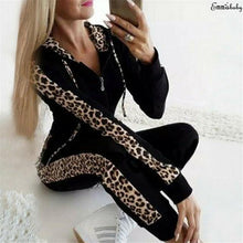 2Pcs leopard tracksuit Set for Women