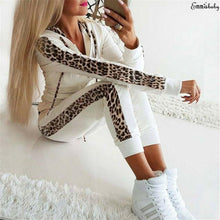 2Pcs leopard tracksuit Set for Women