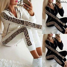 2Pcs leopard tracksuit Set for Women