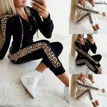 2Pcs leopard tracksuit Set for Women